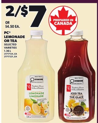 PC® LEMONADE OR TEA from Loblaws City Market