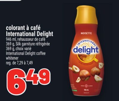 COLORANT À CAFÉ INTERNATIONAL DELIGHT | INTERNATIONAL DELIGHT COFFEE WHITENER from Metro