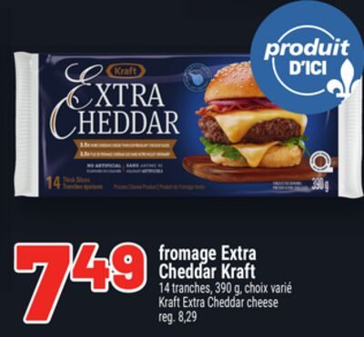 FROMAGE EXTRA CHEDDAR KRAFT | KRAFT EXTRA CHEDDAR CHEESE from Metro