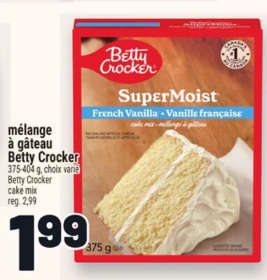 MÉLANGE À GÂTEAU BETTY CROCKER | BETTY CROCKER CAKE MIX from Metro