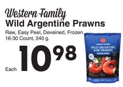 Western Family Wild Argentine Prawns from AG Foods