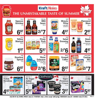 Chapman’s No Sugar Added Novelties from Country Grocer