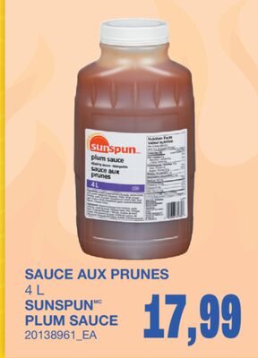 SAUCE AUX PRUNES from Wholesale Club