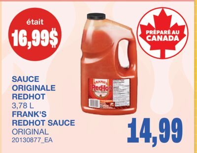 SAUCE ORIGINALE REDHOT, 3 from Wholesale Club