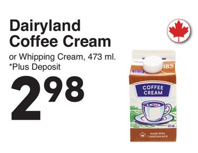 Dairyland Coffee Cream or Whipping Cream from AG Foods