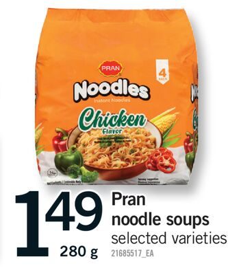 PRAN NOODLE SOUPS from Fortinos