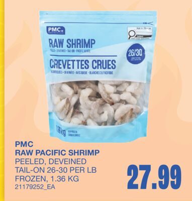 RAW PACIFIC SHRIMP from Wholesale Club