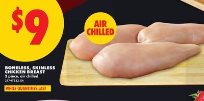 BONELESS SKINLESS CHICKEN BREAST, 3 PIECE from No Frills