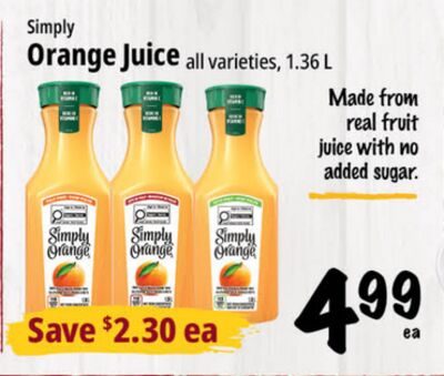 Simply Orange Juice from Farm Boy