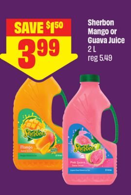 Sherbon Mango or Guava Juice from FreshCo