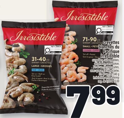 CREVETTES BLANCHES DU PACIFIQUE IRRÉSISTIBLE | IRRÉSISTIBLE WHITE SHRIMP from Metro