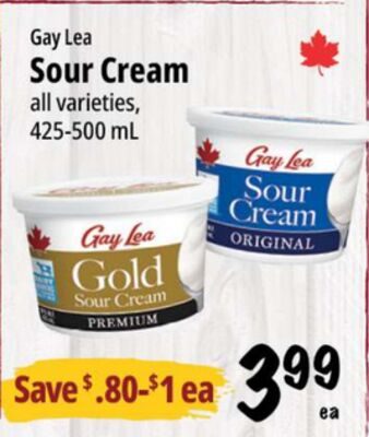 Gay Lea Sour Cream from Farm Boy