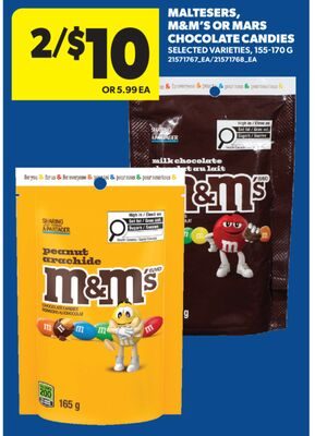MALTESERS, M&M'S OR MARS CHOCOLATE CANDIES from Real Canadian Superstore