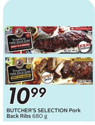 BUTCHER'S SELECTION Pork Back Ribs from Safeway