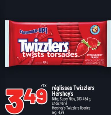 RÉGLISSES TWIZZLERS HERSHEY'S | HERSHEY'S TWIZZLERS LICORICE from Metro