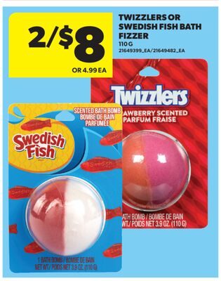 TWIZZLERS OR SWEDISH FISH BATH FIZZER from Real Canadian Superstore