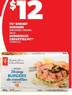 BURGERS DE CREVETTES PC / PC® SHRIMP BURGERS from Valu-mart