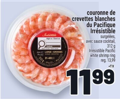 COURONNE DE CREVETTES BLANCHES DU PACIFIQUE IRRÉSISTIBLE | IRRÉSISTIBLE PACIFIC WHITE SHRIMP RING from Metro