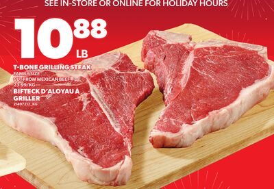 T-BONE GRILLING STEAK from Your Independent Grocer