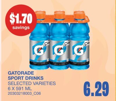GATORADE SPORT DRINKS, 6 X from Wholesale Club
