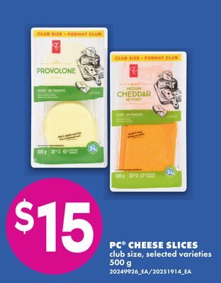 PC® CHEESE SLICES from No Frills