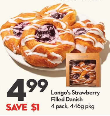 Longo's Strawberry Filled Danish from Longo's