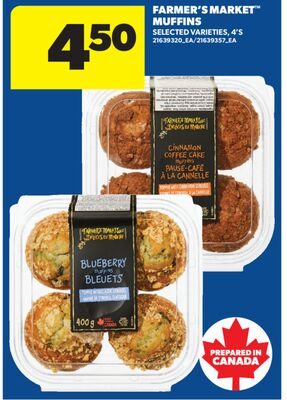 FARMER'S MARKET™ MUFFINS, 4'S from Real Canadian Superstore