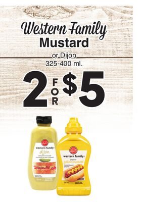 Western Family Mustard or Dijon from AG Foods