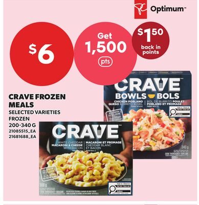 CRAVE FROZEN MEALS from Your Independent Grocer