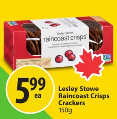Lesley Stowe Raincoast Crisps Crackers from Save-On-Foods
