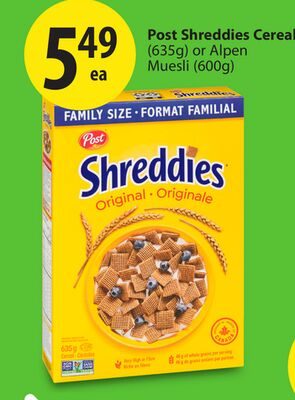 Post Shreddies Cereal from Save-On-Foods