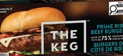 THE KEG PRIME RIB BEEF BURGERS 8 OZ, 4 × from Fortinos