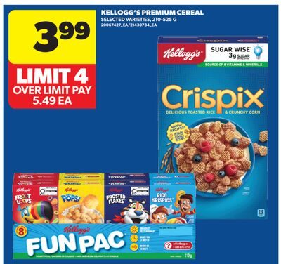 KELLOGG'S PREMIUM CEREAL from Real Canadian Superstore