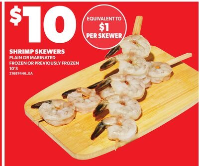 SHRIMP SKEWERS, 10'S from Loblaws