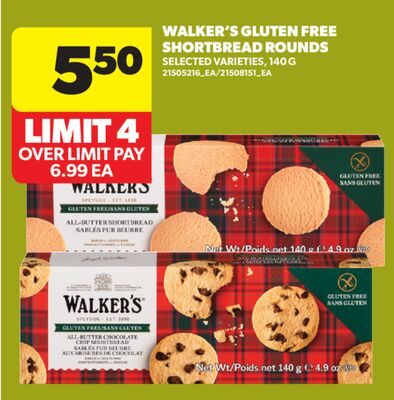 WALKER'S GLUTEN FREE SHORTBREAD ROUNDS from Real Canadian Superstore