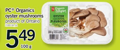 PC® ORGANICS OYSTER MUSHROOMS from Fortinos