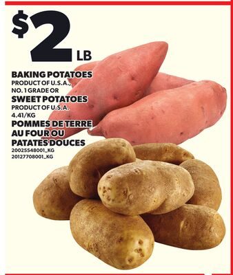 BAKING POTATOES OR SWEET POTATOES from Your Independent Grocer