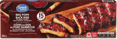 Great Value fully cooked pork back ribs from Walmart Canada