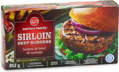 Western Family Sirloin Beef Burgers from Quality Foods