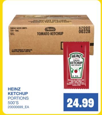 KETCHUP PORTIONS, 500'S from Wholesale Club