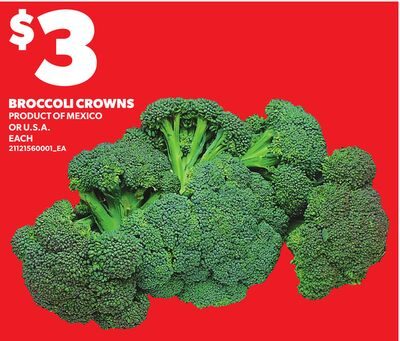 BROCCOLI CROWNS, EACH from Zehrs
