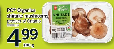 PC® ORGANICS SHIITAKE MUSHROOMS from Fortinos