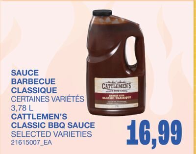 SAUCE BARBECUE CLASSIQUE, 3 from Wholesale Club