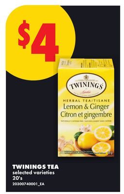 TWININGS TEA, 20'S from No Frills