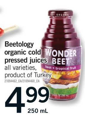 BEETOLOGY ORGANIC COLD PRESSED JUICES from Fortinos