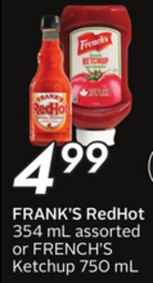 RedHot assorted or Ketchup from Safeway