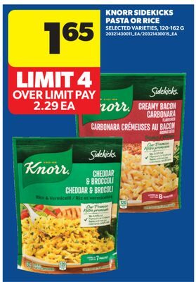 KNORR SIDEKICKS PASTA OR RICE from Real Canadian Superstore