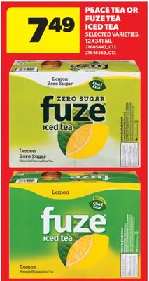 PEACE TEA OR FUZE TEA ICED TEA from Real Canadian Superstore