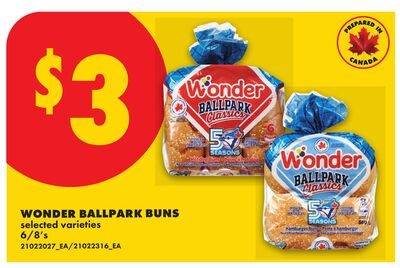WONDER BALLPARK BUNS, 6/8'S from No Frills