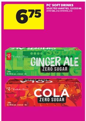 PC® SOFT DRINKS, 12X355 ML from Real Canadian Superstore